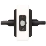 Baldwin Reserve Taper Dark Bronze Passage Door Lever with Rustic Square Rose thumbnail 2