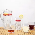 Q Squared Aurora 2.1 Qt. Crystal-Cut Tritan Pitcher, Clear thumbnail 2