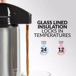 HomeCraft 12-Cup Stainless Steel Coffee Urn Dispenser, 2L Airpot Server thumbnail 6