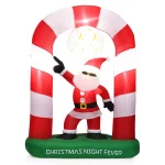 Costway 7.5 ft. Christmas Inflatable Santa Claus Archway Yard Decoration with Lights thumbnail 1