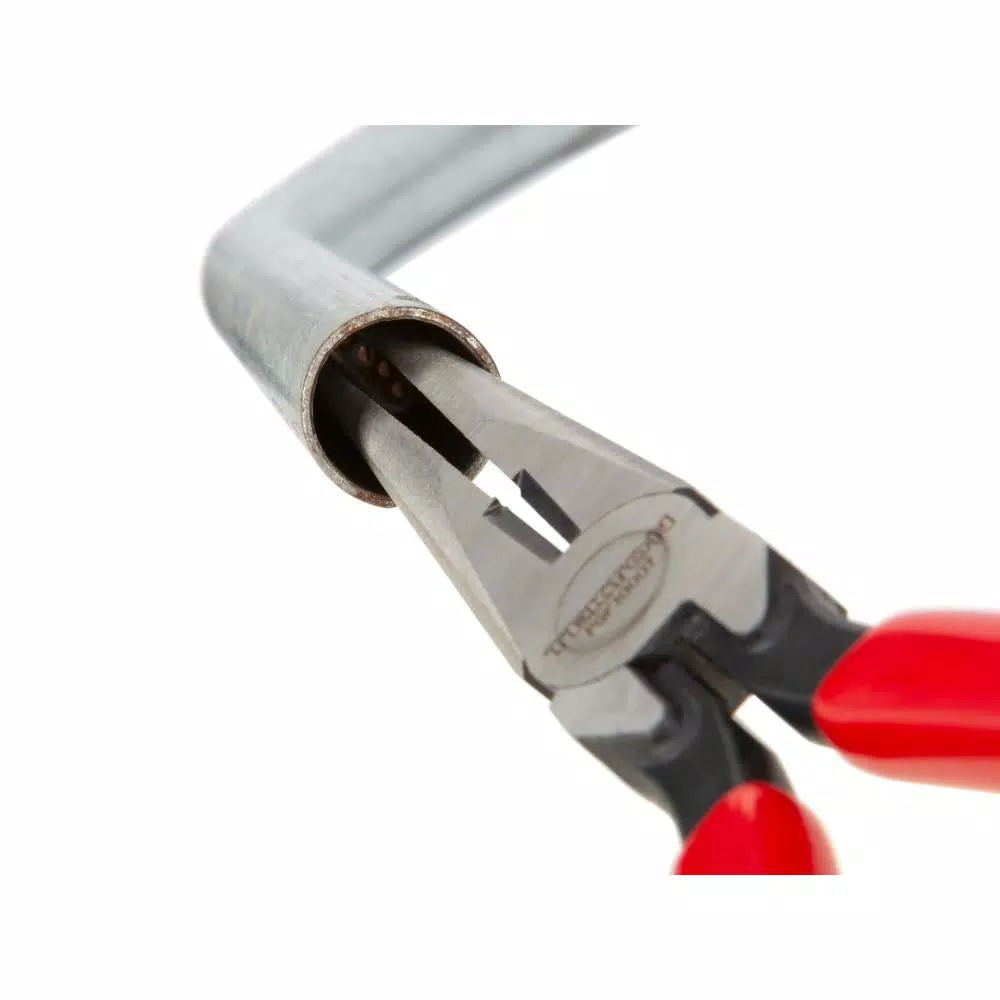 TEKTON 7 in. Long Nose Pliers with Induction-Hardened Side Cutter