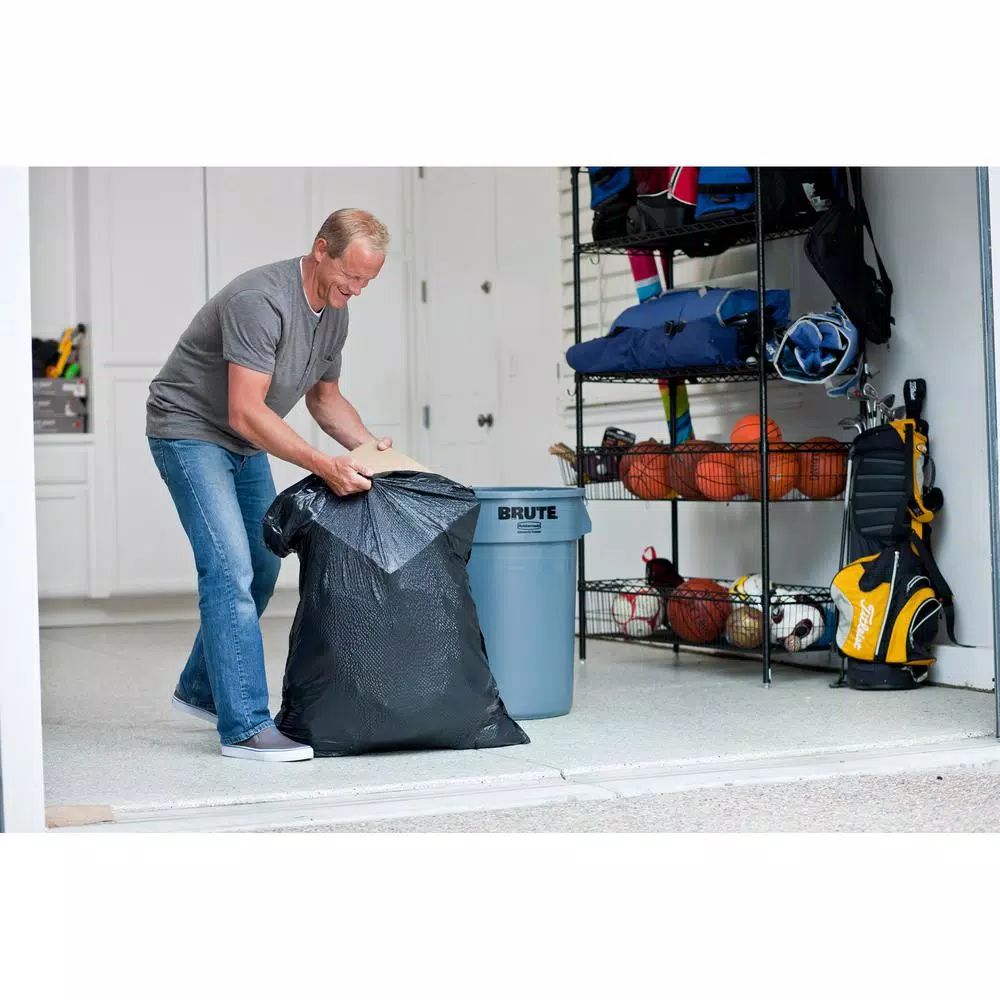 Glad ForceFlexPlus 30 Gallon Black Drawstring Large Outdoor Trash Bags, 50-Count