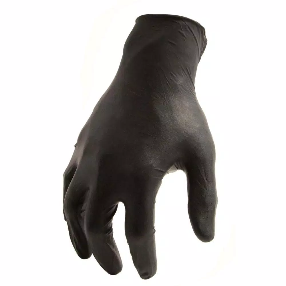 212 Performance Disposable Black Nitrile Gloves, Latex-Free, XX-Large, 100-Count