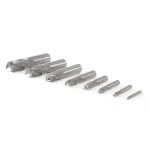 WEN 8-Piece 2-Flute High Speed Steel (HSS) End Mill Set, Imperial Sizes 1/8 in. to 5/8 in. thumbnail 2
