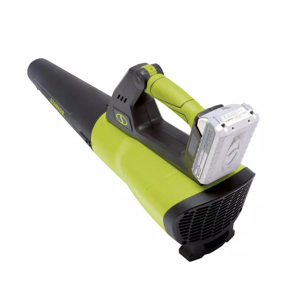 Sun Joe 24V Cordless Jet Blower Kit with 2.0 Ah Battery and Charger, 100 MPH, 385 CFM