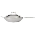 Tramontina 12 in. Tri-Ply Clad Stainless Steel Wok with Lid thumbnail 4