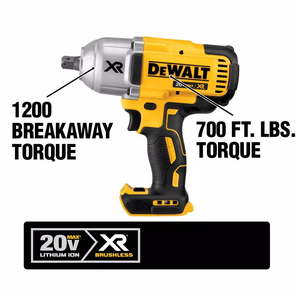 DEWALT 20V MAX Cordless Impact Wrench, Impact Driver & LED Light 3-Tool Combo Kit with (2) 4.0 Ah Batteries