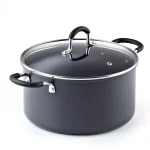 Cook N Home 6 Qt. Hard-Anodized Aluminum Nonstick Casserole Dish with Glass Lid, Black thumbnail 1