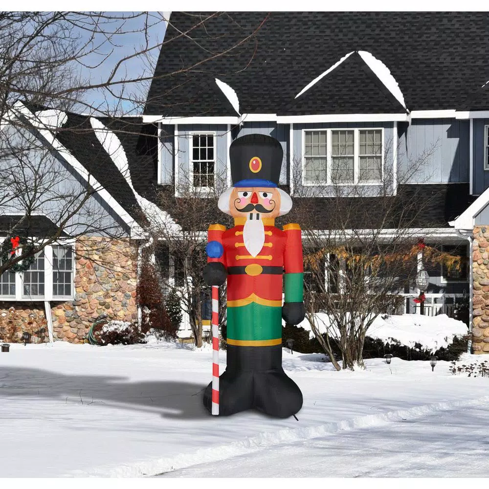 Fraser Hill Farm 10 ft. Nutcracker Christmas Inflatable with White Lights