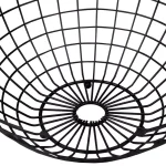Unbranded Grid Collection Large Black Wire Fruit Bowl - Modern Steel Countertop Organizer thumbnail 2