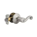 Kwikset Lido Satin Nickel Exterior Entry Door Lever with SmartKey Security thumbnail 5