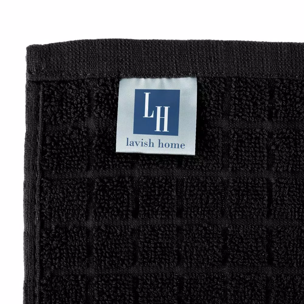 Lavish Home 16-Pack Windowpane Pattern Cotton Kitchen Towels - Multi-Color Set