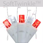 Wintergreen Lighting SoftTwinkle 7 ft. LED Icicle Lights, 70 Red and Cool White Lights thumbnail 2