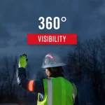 COAST SH300 Vis-Safe High-Visibility Reflective Full Brim Hard Hat, White thumbnail 7