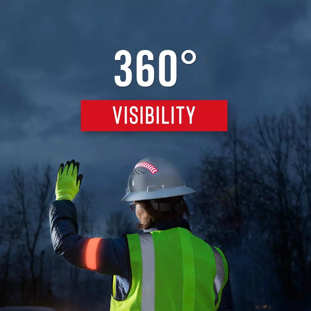 COAST SH300 Vis-Safe High-Visibility Reflective Full Brim Hard Hat, White