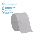 Angel Soft Embossed 2-Ply Coreless Bathroom Tissue, 1125 Sheets per Roll, 18 Rolls thumbnail 2