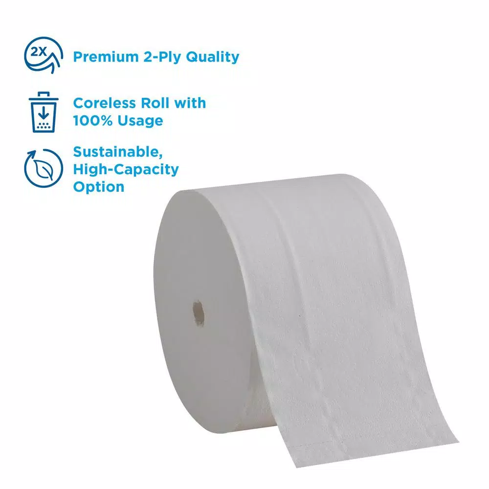 Angel Soft Embossed 2-Ply Coreless Bathroom Tissue, 1125 Sheets per Roll, 18 Rolls