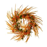 Worth Imports 22 in. Autumn Floral Wreath with Orange Blooms and Natural Twig Base thumbnail 1