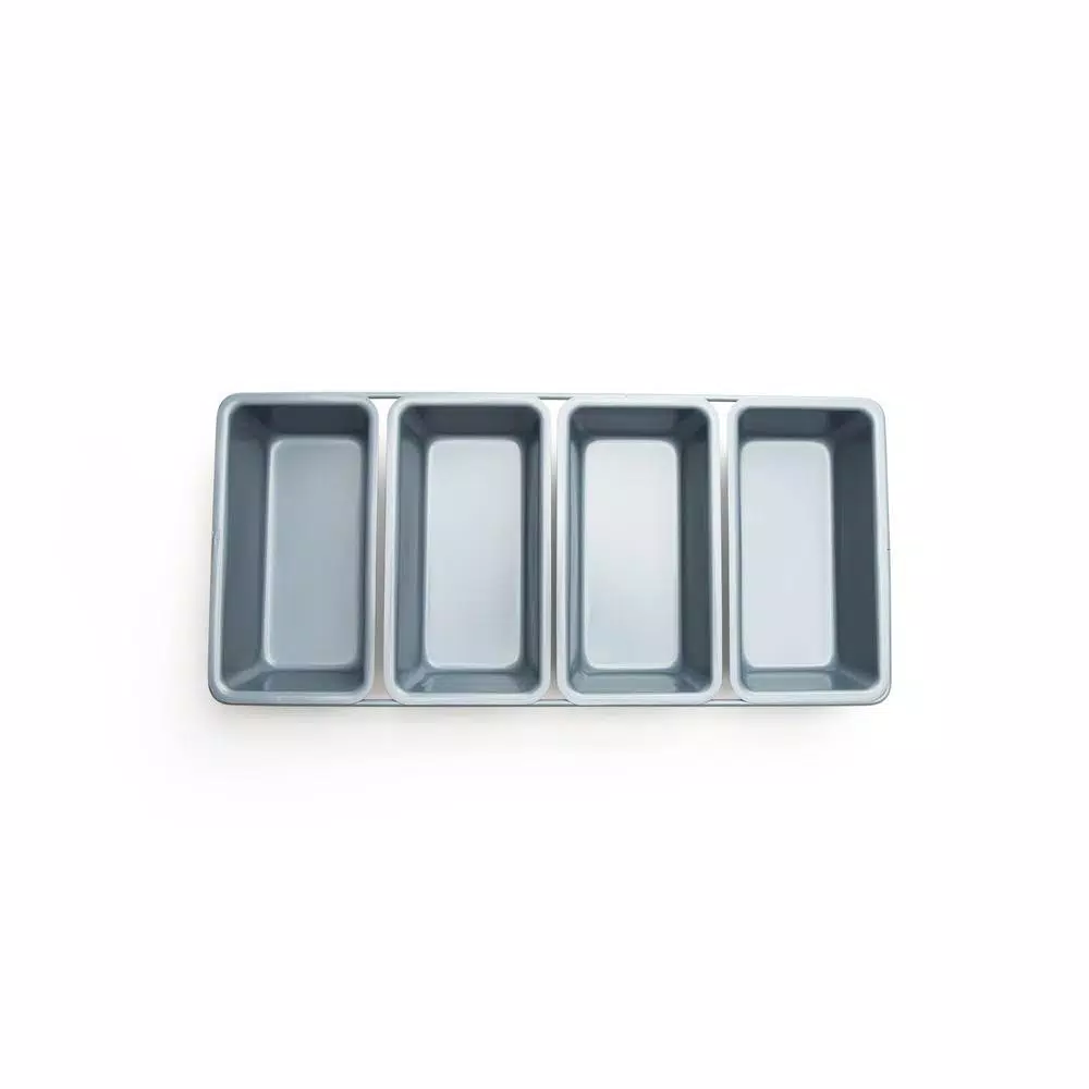 Fox Run Preferred Non-Stick Linked Loaf Pan, 4-Cavity Mini Loaf Baker
