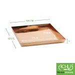 Achla Designs 10.75 in. Square Copper Plated Stainless Steel Decorative Serving Tray thumbnail 2