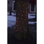 Northlight Red Mini Net Style Tree Trunk Wrap Christmas Lights with Brown Wire, 2 ft. x 8 ft. thumbnail 3