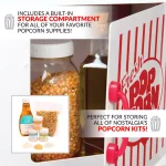 Nostalgia Red Classic Nostalgia Hot Air Popcorn Cart, 380W, 2.5 oz. Kettle with Easy Mobility thumbnail 4