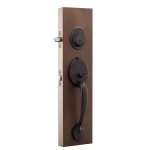 Copper Creek Colonial Handleset with Waverlie Lever Trim in Tuscan Bronze thumbnail 2