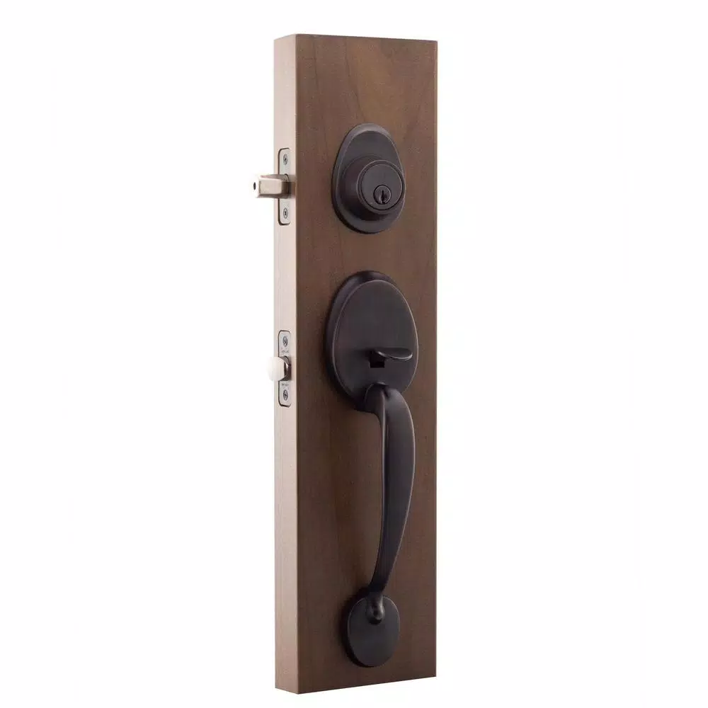 Copper Creek Colonial Handleset with Waverlie Lever Trim in Tuscan Bronze