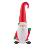 Home Accents Holiday 5 ft. Airblown Inflatables Fuzzy Plush Gnome with Curved Hat Christmas Decoration thumbnail 1