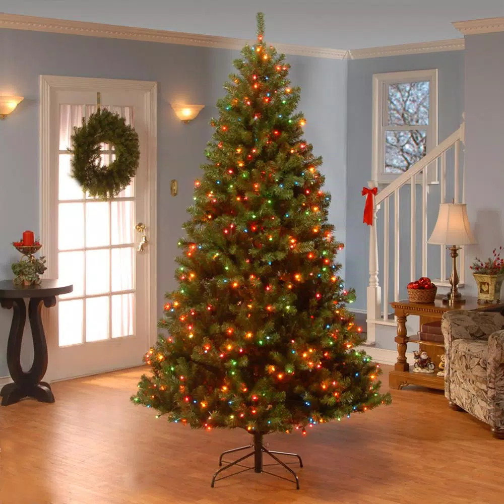 National Tree Company North Valley 7.5 ft. Spruce Artificial Christmas Tree with Dual Color LED Lights