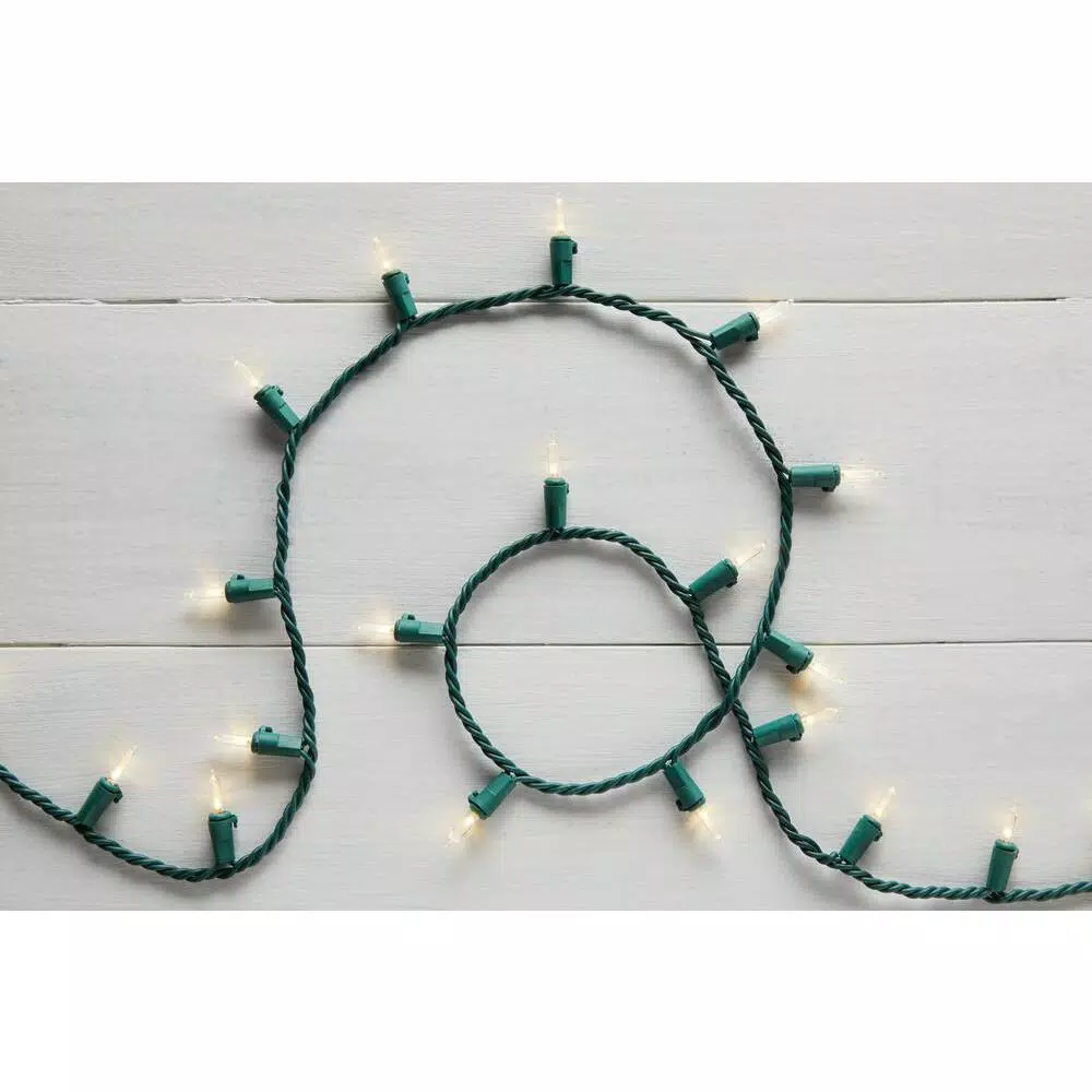 Home Accents Holiday 300-Light Mini Warm White LED Christmas String Lights, 68.5 ft, Indoor/Outdoor