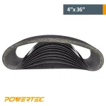 POWERTEC 320 Grit Silicon Carbide Sanding Belts, 4 in. x 36 in. (3-Pack) thumbnail 3
