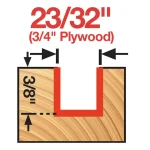 Diablo 23/32 in. Carbide Plywood Mortise Bit, 1/2 in. Shank thumbnail 2