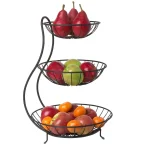 Spectrum Yumi 3-Tier Steel Arched Fruit Basket & Countertop Organizer, Black thumbnail 5