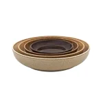 Denby Studio Craft 4-Piece Nesting Bowl Set, Brown Clay Serving Bowls thumbnail 1