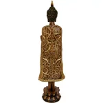 Oriental Furniture 20 in. Gold Thai Buddha Statue - Resin Decorative Sculpture thumbnail 2
