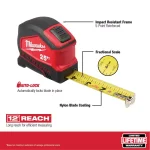 Milwaukee 25 ft. Compact Auto-Lock Tape Measure, 2-Pack thumbnail 2