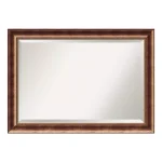 Amanti Art Manhattan 41.5 in. W x 29.5 in. H Rectangular Beveled Edge Wood Bathroom Vanity Mirror, Burnished Bronze thumbnail 4