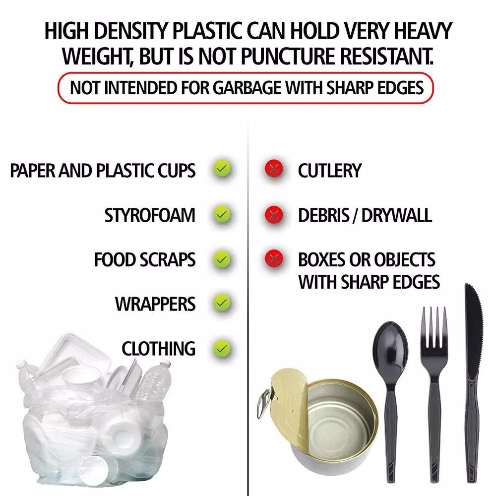 Unbranded Clear Source Reduction SCR Trash Bags, 20-30 Gallon, Clear, 500 Count