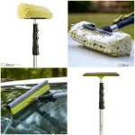 DocaPole 7 ft. to 30 ft. Telescopic Car Wash Cleaning Kit with Extension Pole, Squeegee, and Microfiber Mitts thumbnail 2