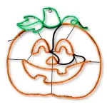 National Tree Company 24 in. Orange and Green LED Pumpkin Jack-O-Lantern Halloween Light Strip thumbnail 1