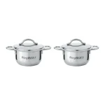 BergHOFF Essentials Bistro 2-Piece Stainless Steel Mini Pot Set with Lids thumbnail 1