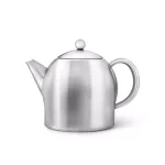 Bredemeijer Santhee 47 fl. oz. Satin Stainless Steel Double-Walled Teapot, 6 Cup Capacity thumbnail 1