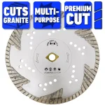 GRIP TIGHT TOOLS 9 in. Premium Deep Turbo Cut Diamond Blade for Granite, Marble, Concrete, and Masonry thumbnail 2