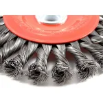 Forney 6 in. Twist Knot Crimped Steel Wire Wheel Brush, 1/2 in. and 5/8 in. Arbor thumbnail 2