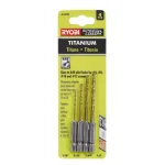 RYOBI SpeedLoad+ Titanium 4-Piece Hex Shank Pilot Drill Bit Set thumbnail 3