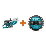 Makita 14 in. 76cc 4-Stroke Gas Power Cutter with Bonus 14 in. Segmented Rim Diamond Blade thumbnail 1