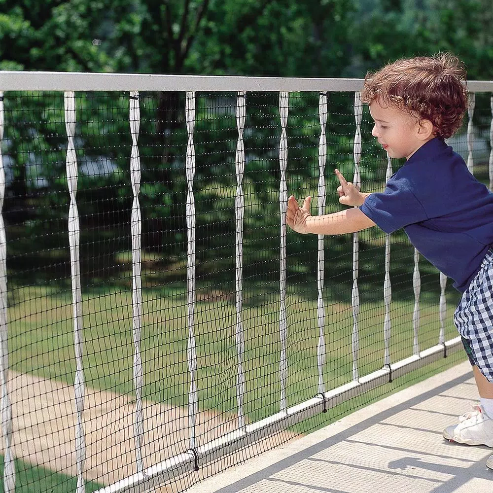 Cardinal Gates Deck Shield Outdoor Child Safety Netting, 15 ft. Roll, Black