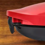 Nostalgia 900W Red Quesadilla Maker with Extra Stuffing Latch and Non-Stick Cooking Surface thumbnail 3