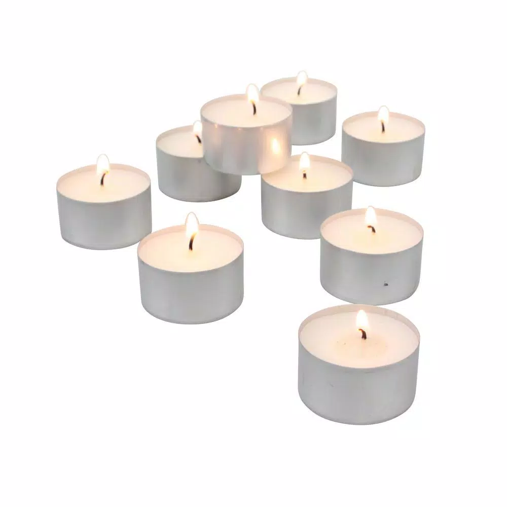 Stonebriar Collection Stonebriar Unscented White Tealight Candles, 300-Pack, Long Burning Paraffin
